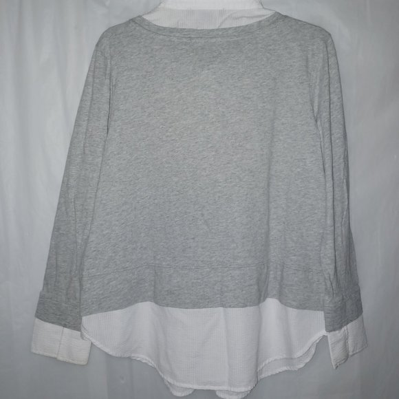 TOMMY HILFIGER WOMEN'S COTTON BLEND LAYERED LOOK SHIRT - Picture 6 of 11